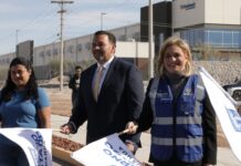 Acompaña Cruz Pérez Cuéllar a Gobernadora Maru Campos en inauguración de obra vial