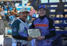 Mario Alberto Mata inaugura y apoya a la Liga de Veteranos 40-60 de Delicias