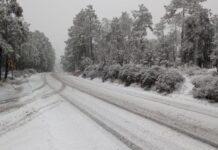 Cierran carretera Guachochi-Parral por nevada