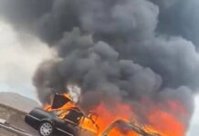 Choque frontal en Chihuahua termina en tragedia: 3 personas muertas calcinadas en explosión