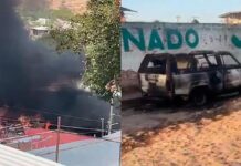 Reportan quema de vehículos en Aguililla, de donde era “El Mencho”