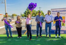 Entregan Miriam Soto, comité pro obras y vecinos pavimentación de calles en Potrero del Llano