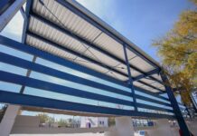 Concluye Obras Públicas techumbre en gradas de la colonia Campesina