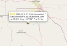 Sismo de 3.8 grados sacude límites de Ascensión y Buenaventura en madrugada del lunes