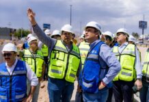 Realiza alcalde Marco Bonilla recorrido de supervisión en puentes viales que construye Municipio