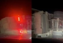 Tráiler se vuelca en carretera a Ciudad Juárez