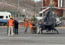 Mujer es trasladada en helicóptero tras volcadura en Guachochi