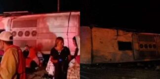 Volcadura de camión deja 45 lesionados en Guanajuato