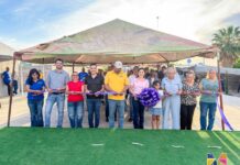 Entrega Miriam Soto rehabilitación de Cancha en la comunidad El Cuervo