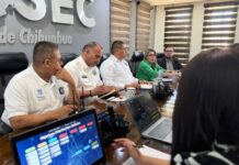 Participa Seguridad Pública Municipal de Delicias en mesa de coordinación organizada por FICOSEC