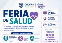 Promueven Feria de la Salud este sábado en la Plaza del Santuario para detectar enfermedades y fomentar la prevención