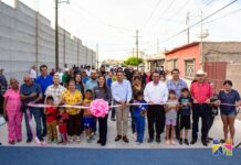 Entregan Miriam Soto y JMAS Meoqui rehabilitación integral de la Privada Zaragoza en la Colonia del Carmen
