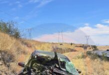 Cuatro lesionados deja volcadura en la carretera federal 45, tramo Meoqui–Chihuahua