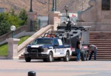 Blindan centro de Chihuahua con unidad Centinela previo a marcha de Morena