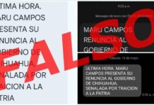 Circulan SMS masivos con falsa renuncia de Maru Campos previo a marcha de Morena