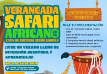 Invita Casa de Cultura Jesús Gardea a participar en la Veraneada “Safari Africano 2026”
