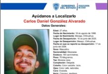 Buscan a Carlos Daniel González Alvarado, desaparecido en Meoqui