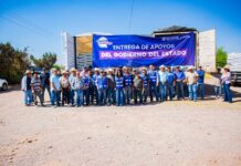 Entregan en Meoqui 100 toneladas de maíz rolado y concentrado lechero a productores