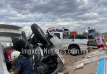 Vuelca tráiler en carretera Camargo–Jiménez; rescatan a mujer de 23 años prensada