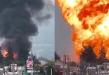 Explota pipa cargada de huachicol en Puebla; llamas alcanzan varios metros