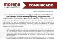 Morena impugna elección en Coahuila y exige nulidad de 16 diputaciones ganadas por el PRI