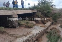Colapsa puente en carretera Camargo-Jiménez; cierran circulación