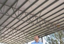 Constata Valenciano nueva techumbre en telesecundaria de la colonia Cuauhtémoc