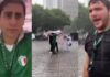 Roban lona de madres buscadoras para cubrirse de la lluvia durante festejos por triunfo de México