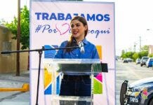 Recibe Miriam Soto rehabilitación integral de la calle Pascual Orozco en Meoqui