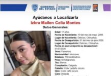 Reportan desaparición de menor Izkra Mailen Celia Montes en Delicias