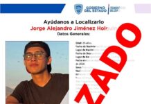 Localizan a Jorge Alejandro Jiménez Holguín tras reporte de desaparición