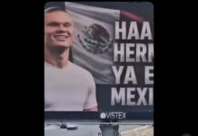 Haaland responde a espectacular en Chihuahua con bandera de México