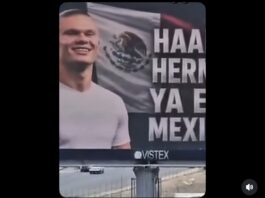 Haaland responde a espectacular en Chihuahua con bandera de México