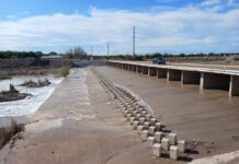 Puente de Congregación Ortiz luce con agua tras años de sequía