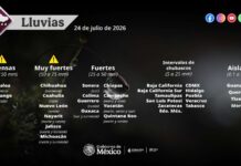 Pronostican lluvias muy fuertes para el suroeste de Chihuahua