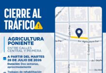 Anuncian cierre vial por obras en avenida Agricultura Poniente en Delicias