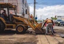 Inician rehabilitación de pavimento en la calle Segunda Norte de Delicias