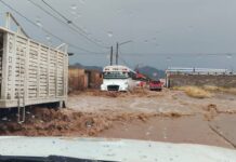 Protección Civil urge a no cruzar arroyos ni calles inundadas por lluvias