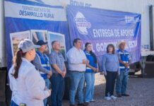 Entregan en Meoqui más de 200 toneladas de apoyos para productores agropecuarios