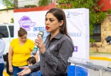 “Una nueva calle más pavimentada en Meoqui gracias a la coordinación con la JMAS”: Miriam Soto