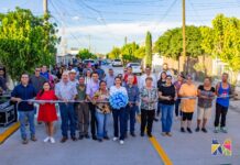 Entregan Miriam Soto y JMAS rehabilitación integral de la calle Moctezuma en Meoqui