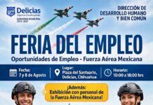 Invitan a la Feria del Empleo con vacantes de la Fuerza Aérea Mexicana en Delicias