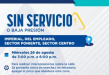 Anuncian corte y baja presión de agua este miércoles en sector Centro y Poniente de Delicias