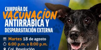 Llevarán este martes campaña de vacunación y desparasitación a la colonia Revolución