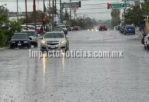 Fuerte lluvia con granizo y tormenta eléctrica azota Camargo ayer