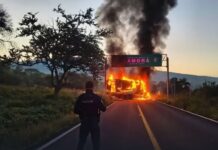 Bloqueos y quema de vehículos en Michoacán deja 5 muertos