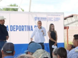“Somos un solo Chihuahua”: Maru Campos arranca remodelación de la Ciudad Deportiva de Temósachic