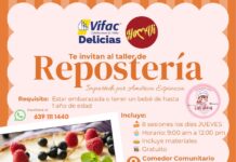 Invitan en Meoqui a mujeres embarazadas y madres de bebés a participar en taller gratuito de repostería en Lázaro Cárdenas