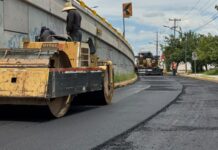 Rehabilitan gasa de incorporación de la avenida Las Vírgenes en Delicias