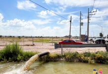 Concluye Gobierno de Meoqui construcción del cárcamo Bugambilias para prevenir inundaciones